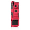 thumbnail image 4 of Compatible for Samsung Galaxy A10S Case with Tempered Glass Screen Protector Belt Clip Holster Defender Rugged Shock Proof Armor Heavy Protection Phone Cover w/ Magnetic Mount Plate [Red], 4 of 9