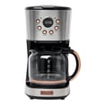 thumbnail image 1 of Cafetera Haden, Cafetera de Goteo Programable de 12 Tazas con Función de Apagado Automático y Filtro de Agua Lavable Reutilizable, Acero y Cobre, 1 of 5
