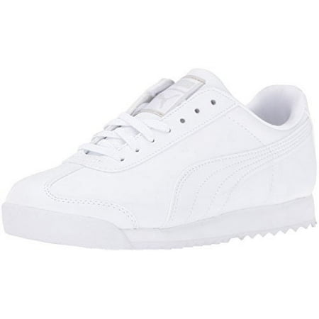 Puma Roma Basic 354259-14 Sneakers Kids White Leather Training Shoes NR7990 (White,4.5)
