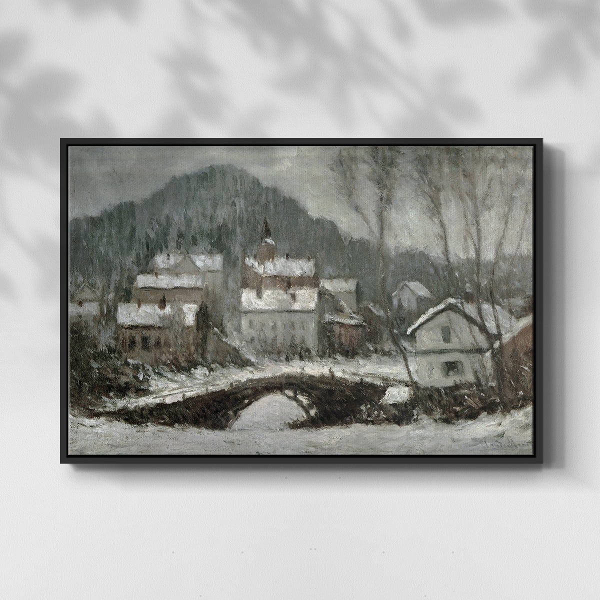 Vintage Landscape-CLXV By Wexford Home Framed in Black Wood Gallery Wrapped Canvas 25 in. x 37 in.