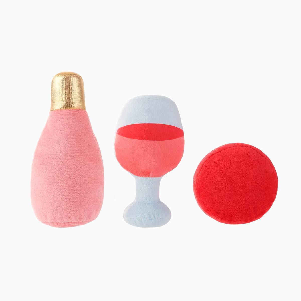 Hugsmart Picnic Time Backyard Picnic Plush Dog Toy - Fuzzy, Squeaky, for Small & Medium Dogs