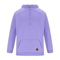 thumbnail image 2 of Chbgutlmr Hoodies for Men Fall Long Sleeve Drawstring Basic Track Pullover Loose Plain Sports Sweatshirt with Pockets, 2 of 4