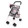 thumbnail image 3 of Bayer Design Butterfly Doll Stroller, Pink and Grey, 3 of 6