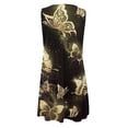 thumbnail image 4 of TJAZFJPA Robes de Cocktail Grande Taille pour Femmes Robe Élégante à Col Rond pour Femmes Robe Débardeur à Imprimé Floral Robe Décontractée Robes de Séance Photo de Maternité Robe de Plage pour Invitée de Mariage, 4 of 5