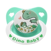 CutiePlusU Adult Sized Pacifier Big Shield Dummy for Men Women Cute Prints White Green