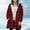 #033-Red, variant on Cutuoiiu Women's Oversized Fuzzy Fleece Warm Long Sleeve Zipper Cardigan Long Sleeve Fashion Outwear Jackets Gifts
