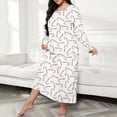thumbnail image 1 of siminseming Nuisettes et Chemises de Nuit de Noël pour Femmes Grande Taille Robe de Nuit Décontractée pour Femmes Grande Taille Imprimé Cœur Manches Longues Col Rond Extensibilité Moyenne Nuisette Ample Vêtements Chaussures et Accessoires, 1 of 4