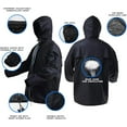 thumbnail image 2 of Rain Suits for Men Waterproof Heavy Duty Rain Gear with Rain Jacket & Pants, Durable Workwear for Fishing Camping Hiking(Black,XL), 2 of 6