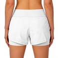thumbnail image 5 of Women's High Waist Wide Leg Yoga Shorts with Elastic Waistband for Fitness and Tennis,White,M, 5 of 7