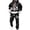 Black, variant on Men's Christmas Print Hoodie Jogger Two Piece Outfit Holiday Season Festive Family Matching Pajamas Athletic Sweatsuit Casual Winter Apparel Red S
