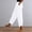White, variant on Womens Linen Pants Casual Short Stacked V Slub Cotton Trousers