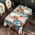 thumbnail image 6 of Pioneer Flower Floral Print Pattern Rectangle Tablecloth 60x120in,Waterproof Polyester Rectangle Table Cloth, Wipeable Spillproof Polyester Tablecloth for Dining, Camping, Indoor and Outdoor, 6 of 6