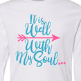 thumbnail image 4 of Inktastic It Is Well with my Soul Pink Arrow Long Sleeve Youth T-Shirt, 4 of 5