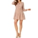 thumbnail image 1 of Vestido de babydoll con capas y cuello atado para mujeres Inspire Chic XL Rosa, 1 of 6