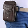 thumbnail image 2 of Multi-function Men PU Waist Bags Phone Wallet Belt Bum Pouch (Coffee 1), 2 of 5