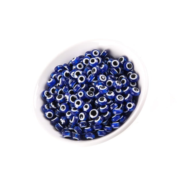 Cateissary 100 Uds. De cuentas ovaladas, cuentas espaciadoras de resina para la fabricación de joyas, collares, pulseras, accesorios artesanales hechos a Suministros de limpieza para el hogar No.1
