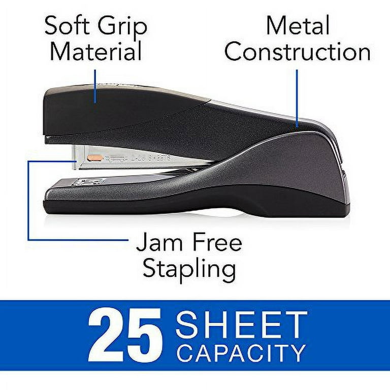 Swingline® Optima® Desk Stapler, 25 Sheet Capacity, Graphite Black (87800)