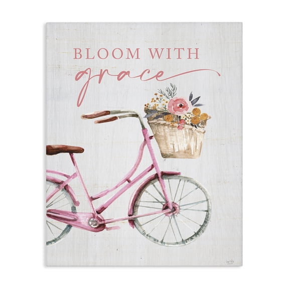 Stupell Industries Farmhouse Bloom With Grace Bicycle Canvas Art, 16 x 20, by Lux Me Designs