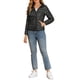 thumbnail image 2 of Chaqueta acolchada para mujer Inspire Chic con cuello alto, ligera, con capucha y cierre, talla XL, color negro, 2 of 6