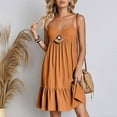 thumbnail image 5 of yillto Womens Sleeveless Dress V Neck Flowy Sundress Adjustable Strap Short Dresses Beach Cover ups, 5 of 7