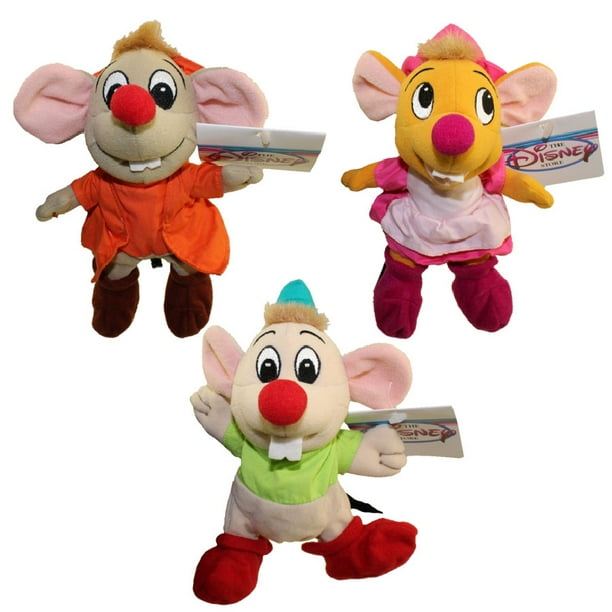 Disney Bean Bag Plush Set of 3 Cinderella (GUS,JAQ,SUZY) Walmart