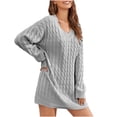 thumbnail image 1 of DPTALR Robe Pull en Tricot à Manches Longues Casual Femmes, 1 of 8