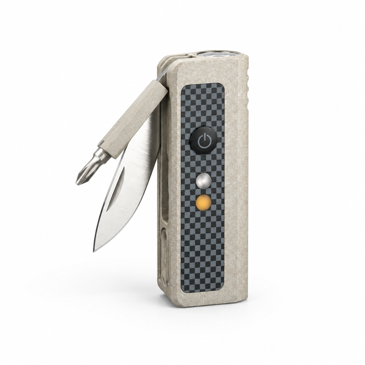 Multitool with Flashlight Mao Desert White Compact EDC Utility Gear