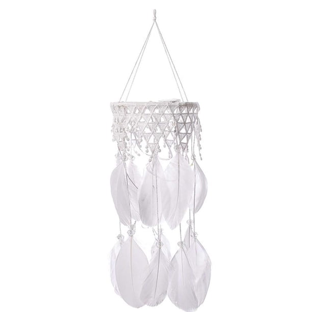 Decoración De Pared De Plumas Para Guardería, Colgante De Pared Led Exótico, Colgantes De Plumas De Pared Simples, Adorno Led Bohemio Hecho A Mano Para Dormitorio, Sala De Estar Y Hogar Guardurnaity HA014000-00