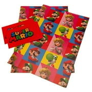 Super Mario Characters PriNst Gift Wrap (Pack of 4) (One Size) (Multicolored)