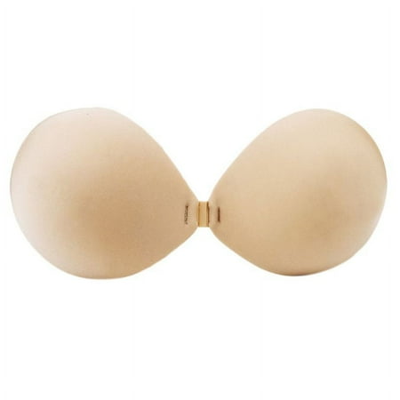 GENEMA Strapless Adhesive Silicone Bra Thick Push Up Front Close Invisible Nipple Cover