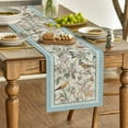 thumbnail image 3 of Blue Birds Flowers Blossom Table Runner, Seasonal Spring Floral Kitchen Dining Table Decoration for Home Party Decor Blue , Table Runner Blue , Table Runner Blue x, 3 of 7