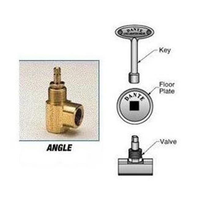 Canterbury VADP Angle Polished Brass Fireplace Gas Valve for LP or