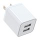 thumbnail image 1 of Cargador de pared USB con enchufe USB, paquete de 2 puertos, cubo de enchufe eléctrico USB, bloque de carga de 5 V y 2,4 A, enchufes USB compatibles, suplemento S7, enchufe de pared de carga rápida,, 1 of 8