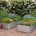 thumbnail image 4 of Amoboro 6x3x1ft Outdoor Metal Raised Garden Bed Planter Box for Vegetables, Flowers, Herbs 2pcs, 4 of 9