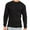 Black, variant on Mens Crew Neck Medium Weight Classic Cotton Thermal TopDenim, Small