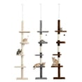 thumbnail image 2 of Adjustable 228-274cm Height Floor-to-Ceiling Vertical Cat Tree Stable Tall Cat Climbing Tree Cat Kittens Cat Toy ShopWise Round, 2 of 12