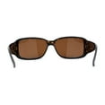 thumbnail image 2 of Polarized Womens Narrow Rectangle Designer Sunglasses Tortoise Brown, 2 of 4