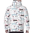 thumbnail image 7 of Lsque Dachshund Dog Puppy Pattern Casual Men's Hoodie,Hooded Sweatshirt with Kangaroo Pocket,Pullover Hoodie-Medium, 7 of 7
