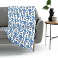 thumbnail image 3 of Manta de estilo preppy con decoración de monos, adorable y divertida, regalo para niñas y niños, manta de franela de felpa suave y muy cálida, manta de invierno para sofá, ropa de cama para bebés,, 3 of 5