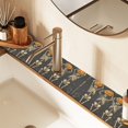 thumbnail image 2 of Yayeee Faucet Mat for Kitchen Sink 30" Diatomite Long Splash Guard Pad, Beige Halloween Skeleton, 2 Pack, 2 of 7