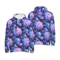 thumbnail image 6 of Bingfone White Skull Flower Men's Drawstring Hoodie Long Sleeve Pocket Sweatshirts-Medium, 6 of 6