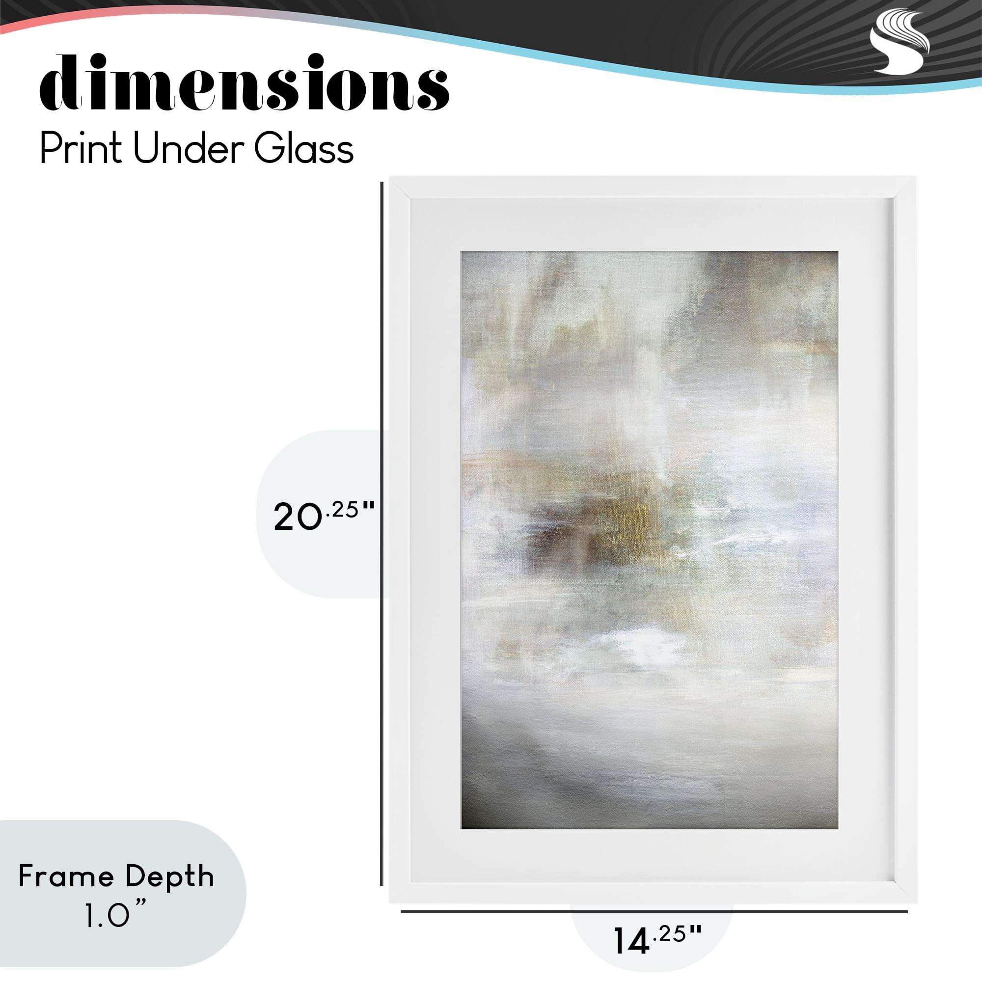 Stupell Industries Soft Haze of Subtle Light White Framed Print Under Glass, design by Hope Bainbridge