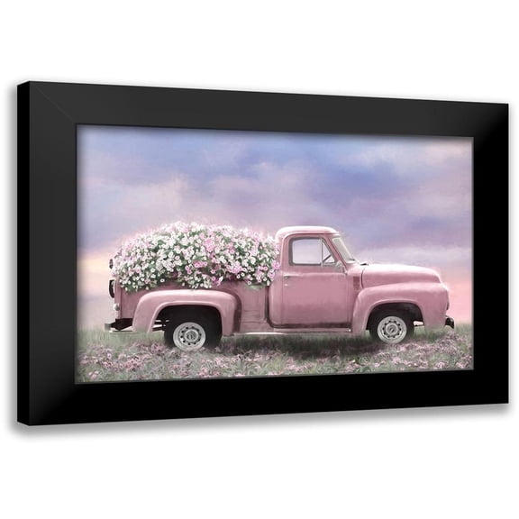 Deiter, Lori 14x11 Black Modern Framed Museum Art Print Titled - Pink Floral Truck