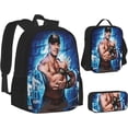 thumbnail image 2 of John Cena Backpack 3 Pieces Set With Lunch Bag And Pencil Case Lightweight Daypack Set with Lunch Box Pencil Bag for Travel Camping Hiking Game Fans Gift, 2 of 7