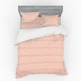 thumbnail image 2 of Abstract Duvet Cover Set, Retro Style Tulips and Hearts Inspired Formations, Bedding Set with Shams and Fitted Sheet, 3 Sizes, by Ambesonne, 2 of 3
