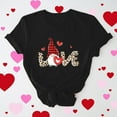 thumbnail image 1 of Meichang T-Shirt de la Saint-Valentin pour Femmes, Mignon T-Shirt à Imprimé Cœur, Manches Courtes, Col Rond, Hauts Mignons, Coupe Ample, T-Shirts de Fête, Saint-Valentin, 1 of 6