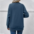 thumbnail image 6 of XPMWRP Women Raglan Long Sleeve Round Neck Sweatshirts Cute Loose Fit Lightweight Pullover Tops with Side Pockets Blue XL, 6 of 6