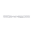 thumbnail image 3 of Sterling Silver 8.3mm Diamond Cut Flat Figaro Necklace 22 inches, 3 of 4
