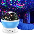 thumbnail image 2 of 1pc Star Projector Night Light, Star Night Light, Moon And Star Projector 360 Degree Rotation - 4 LED Bulbs 9 Light Color Changing With USB Cable, Unique Gift, 2 of 9