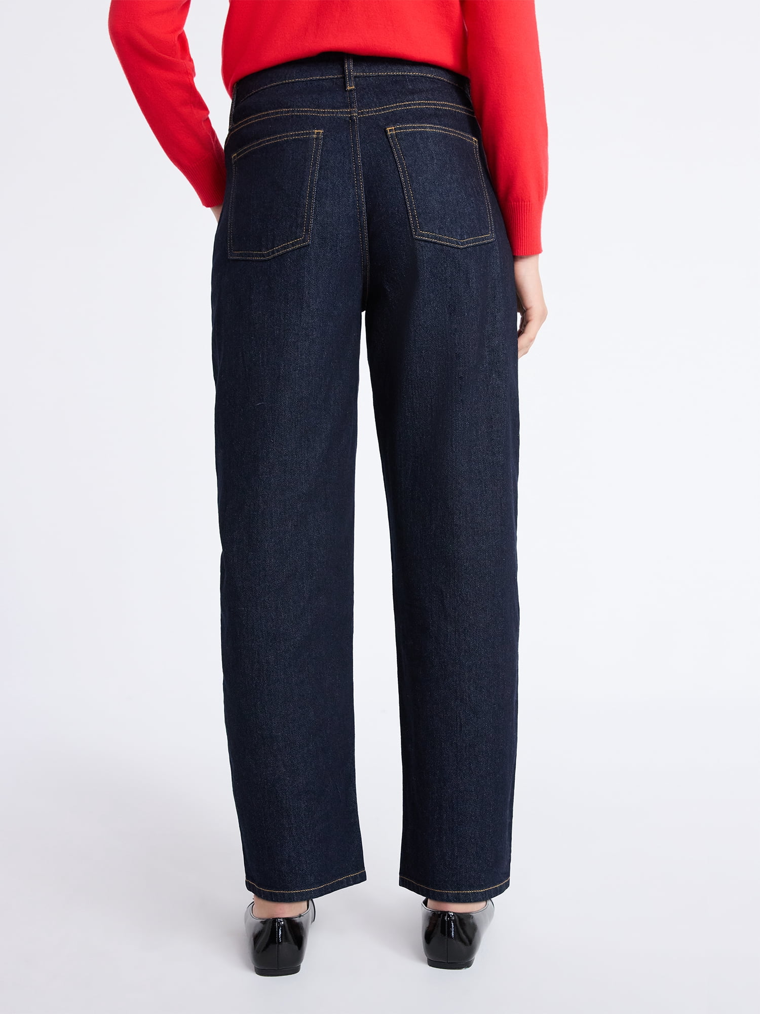 Free Assembly Women's and Women's Plus Barrel Leg Jeans, 26.5" Inseam, Sizes 0-26W
